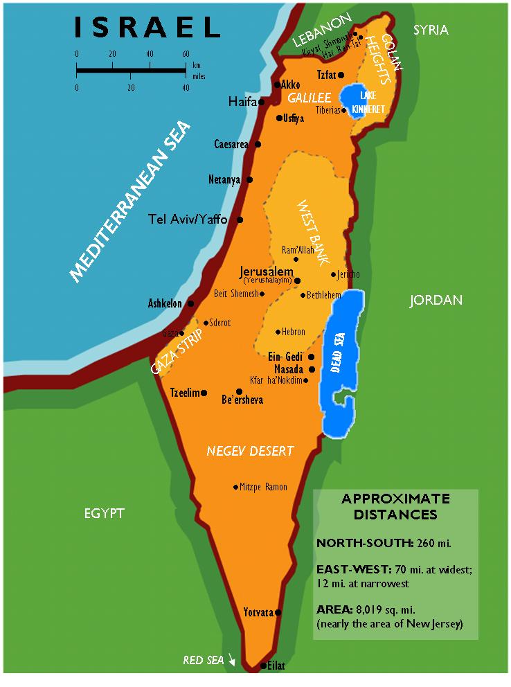 Map of Israel