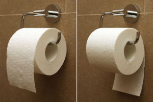 Toilet Paper Over Under